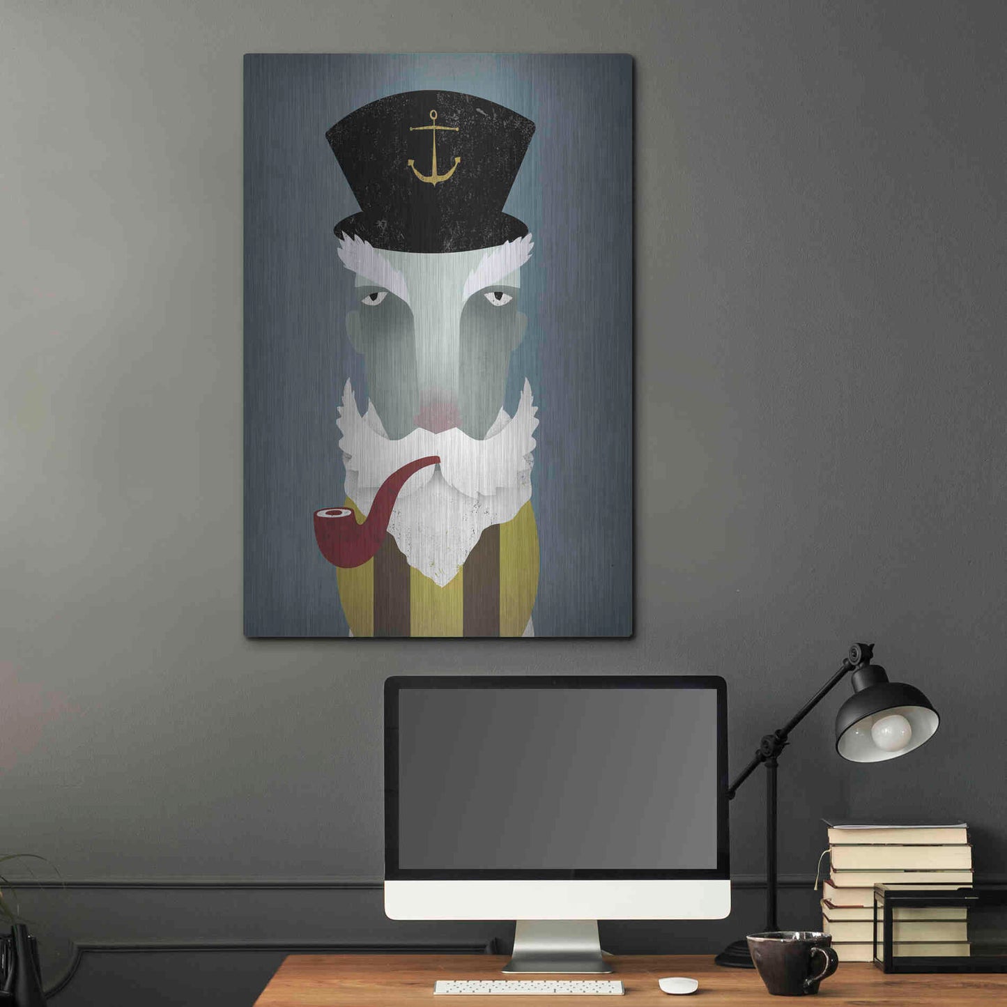 Luxe Metal Art 'Fisherman I' by Ryan Fowler, Metal Wall Art,24x36