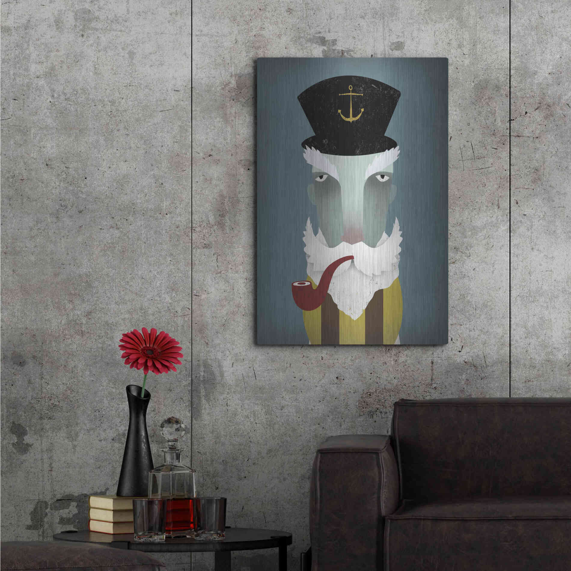 Luxe Metal Art 'Fisherman I' by Ryan Fowler, Metal Wall Art,24x36