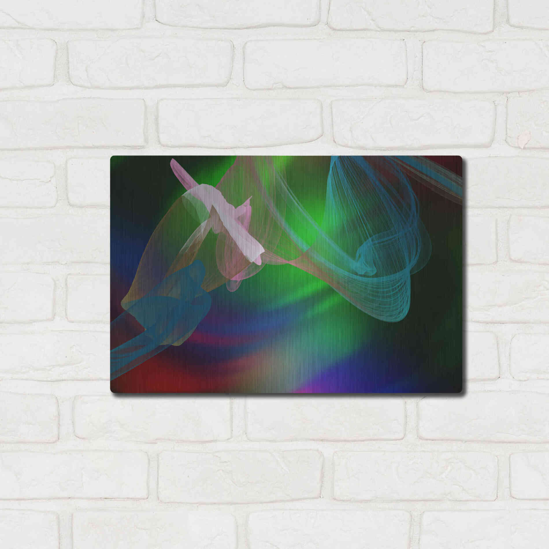 Luxe Metal Art 'Inverted Color In The Lines 2' by Irena Orlov Metal Wall Art,16x12