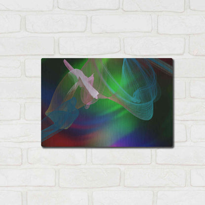 Luxe Metal Art 'Inverted Color In The Lines 2' by Irena Orlov Metal Wall Art,16x12