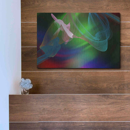 Luxe Metal Art 'Inverted Color In The Lines 2' by Irena Orlov Metal Wall Art,16x12