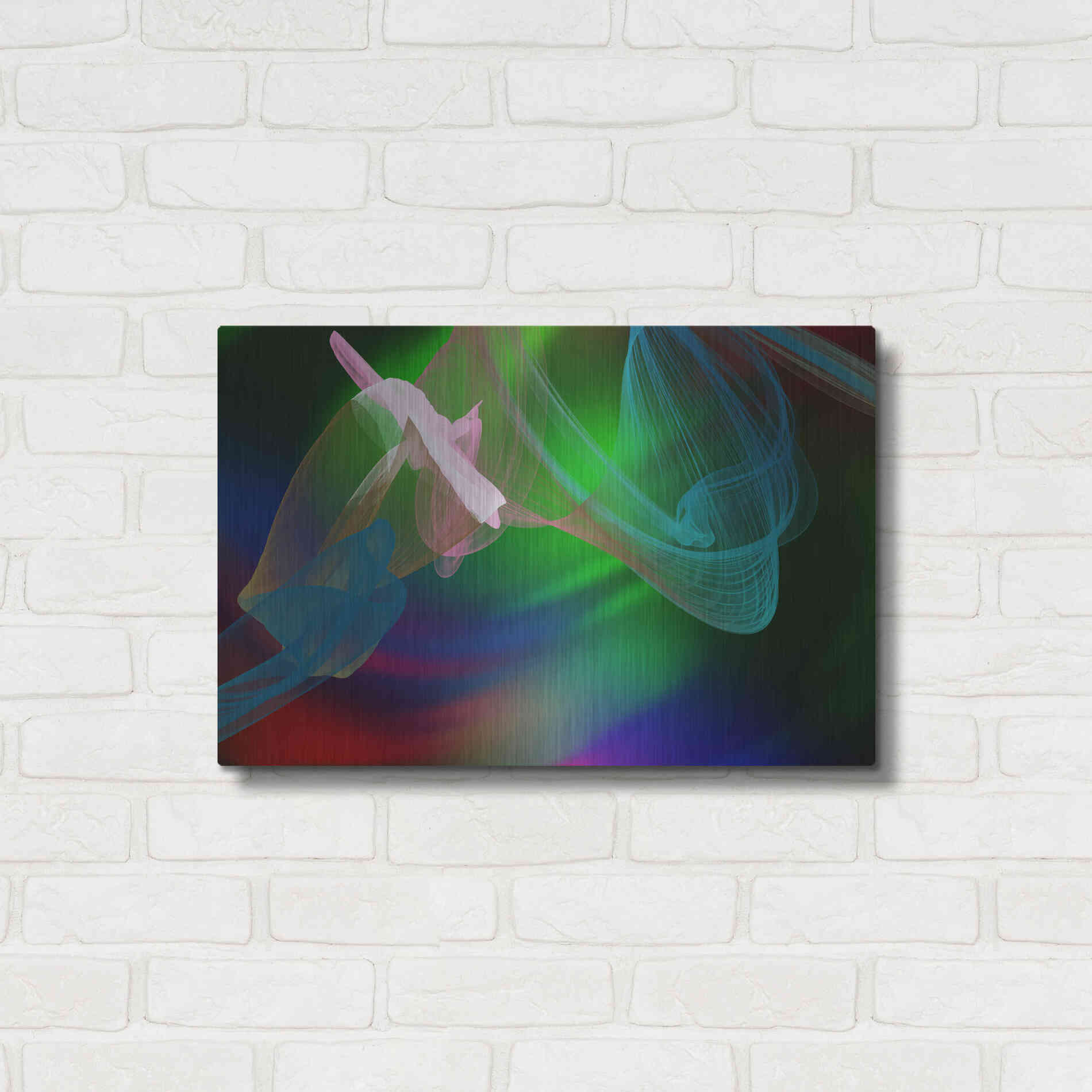 Luxe Metal Art 'Inverted Color In The Lines 2' by Irena Orlov Metal Wall Art,24x16