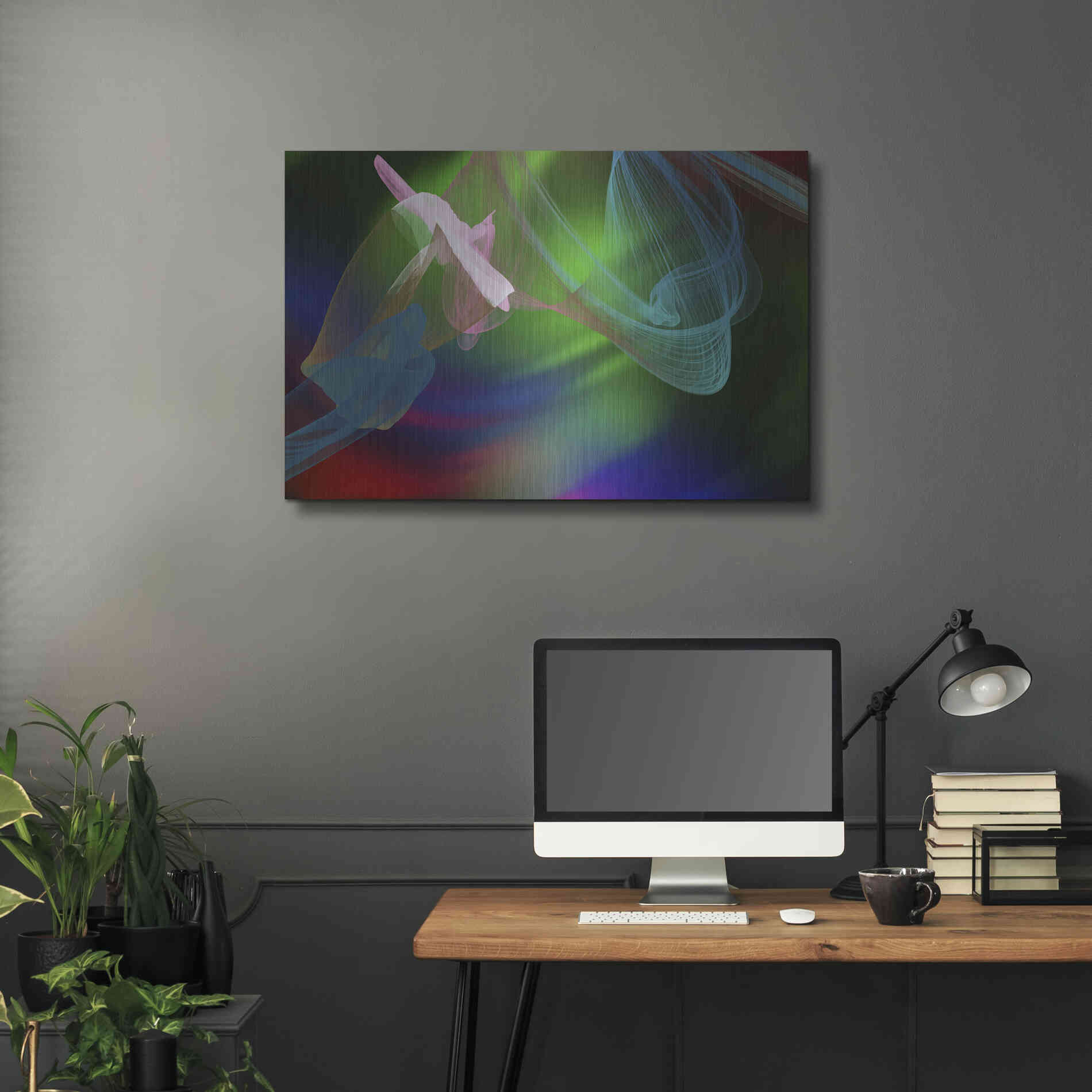 Luxe Metal Art 'Inverted Color In The Lines 2' by Irena Orlov Metal Wall Art,36x24