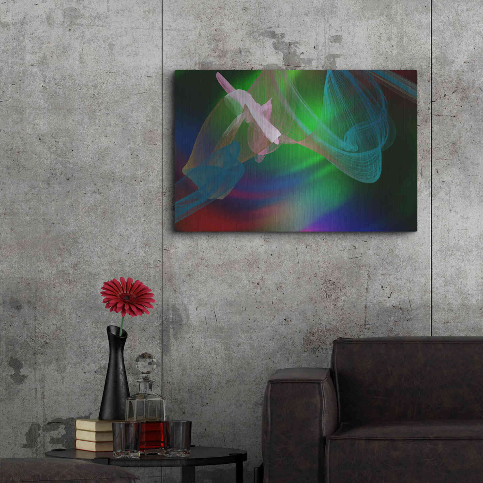 Luxe Metal Art 'Inverted Color In The Lines 2' by Irena Orlov Metal Wall Art,36x24