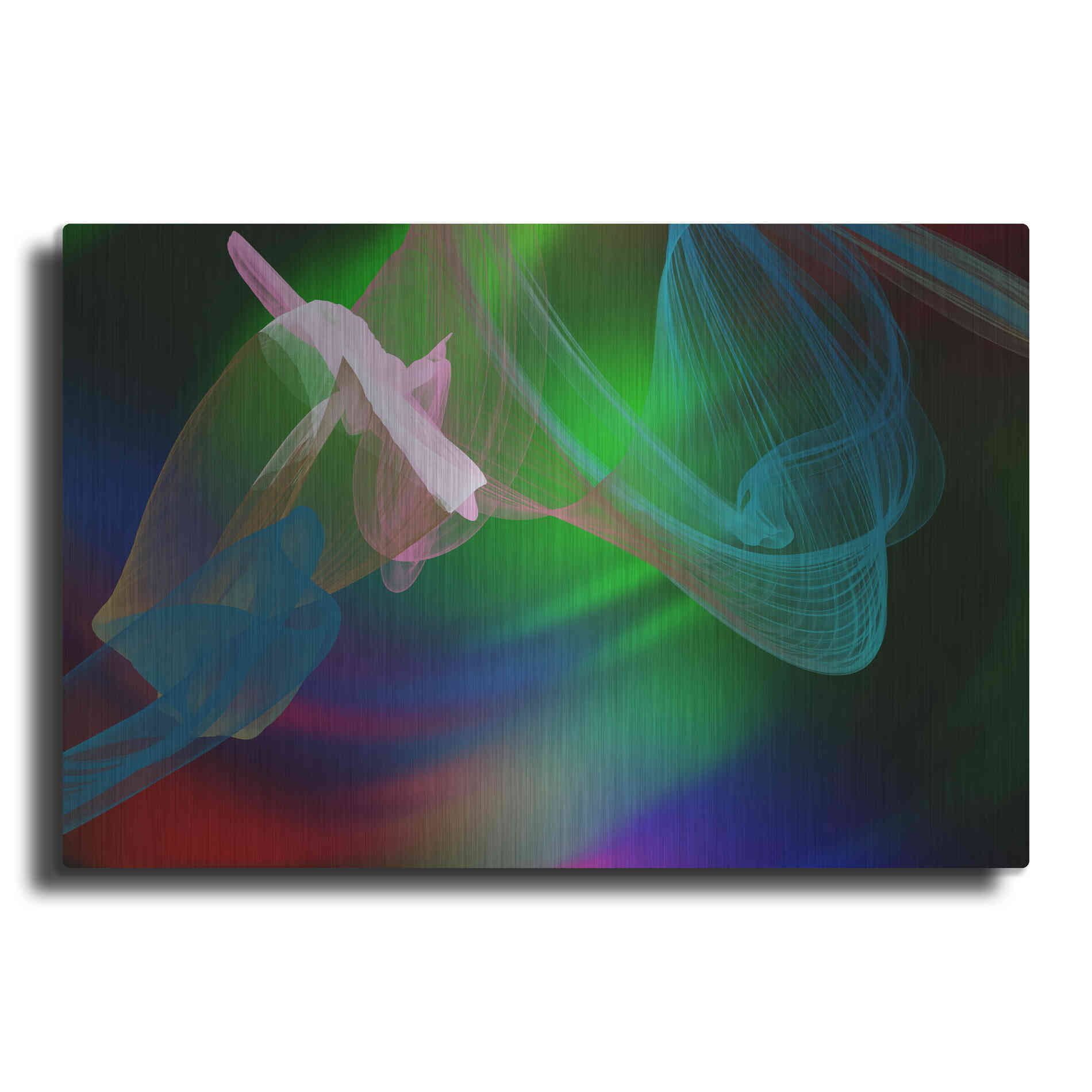 Luxe Metal Art 'Inverted Color In The Lines 2' by Irena Orlov Metal Wall Art