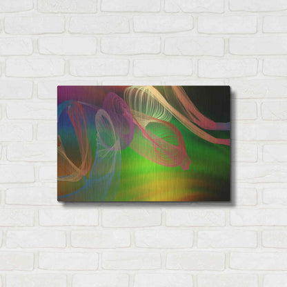 Luxe Metal Art 'Inverted Color In The Lines 3' by Irena Orlov Metal Wall Art,24x16