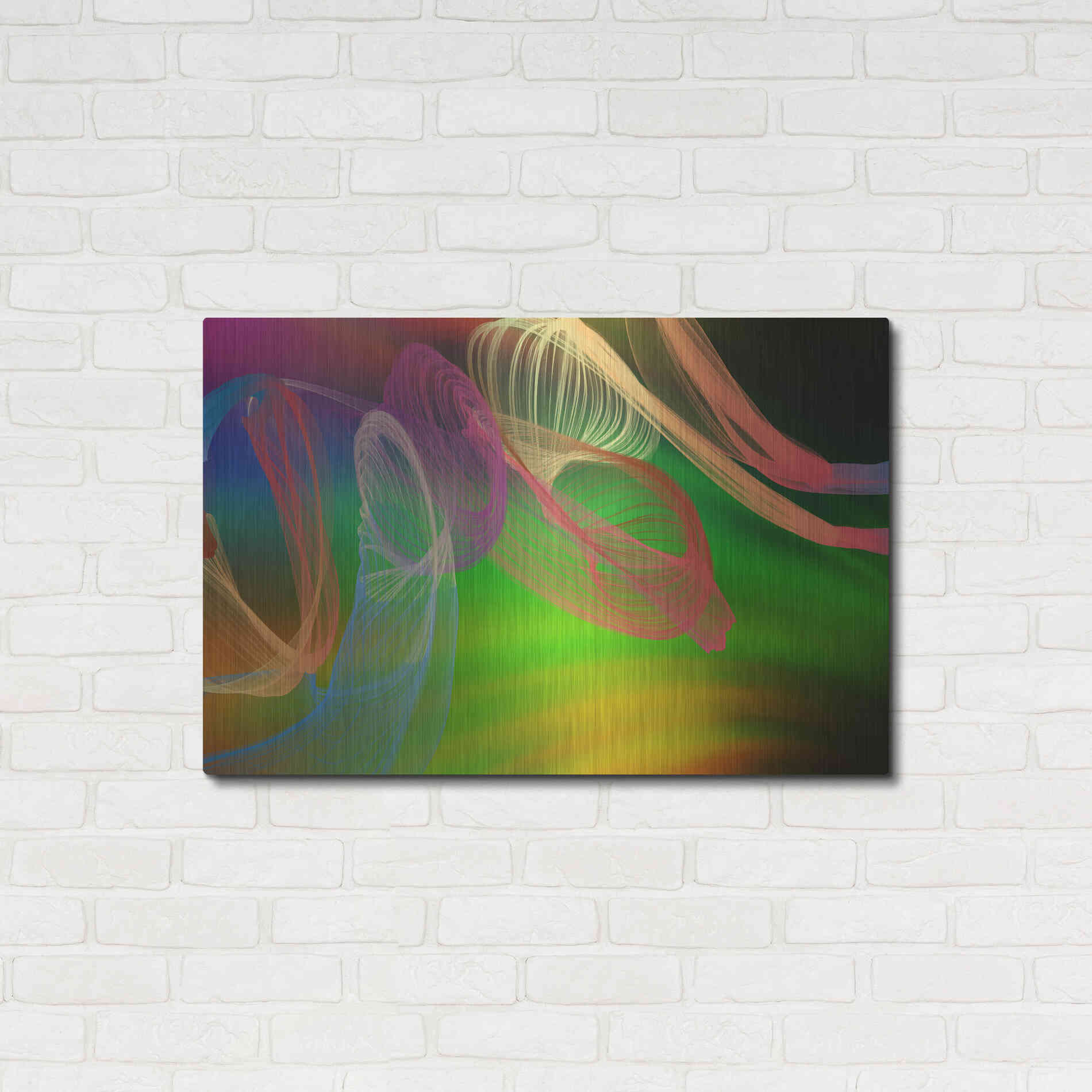 Luxe Metal Art 'Inverted Color In The Lines 3' by Irena Orlov Metal Wall Art,36x24