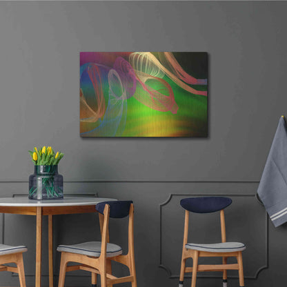 Luxe Metal Art 'Inverted Color In The Lines 3' by Irena Orlov Metal Wall Art,36x24