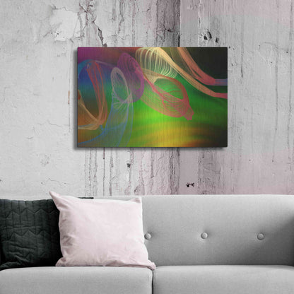Luxe Metal Art 'Inverted Color In The Lines 3' by Irena Orlov Metal Wall Art,36x24