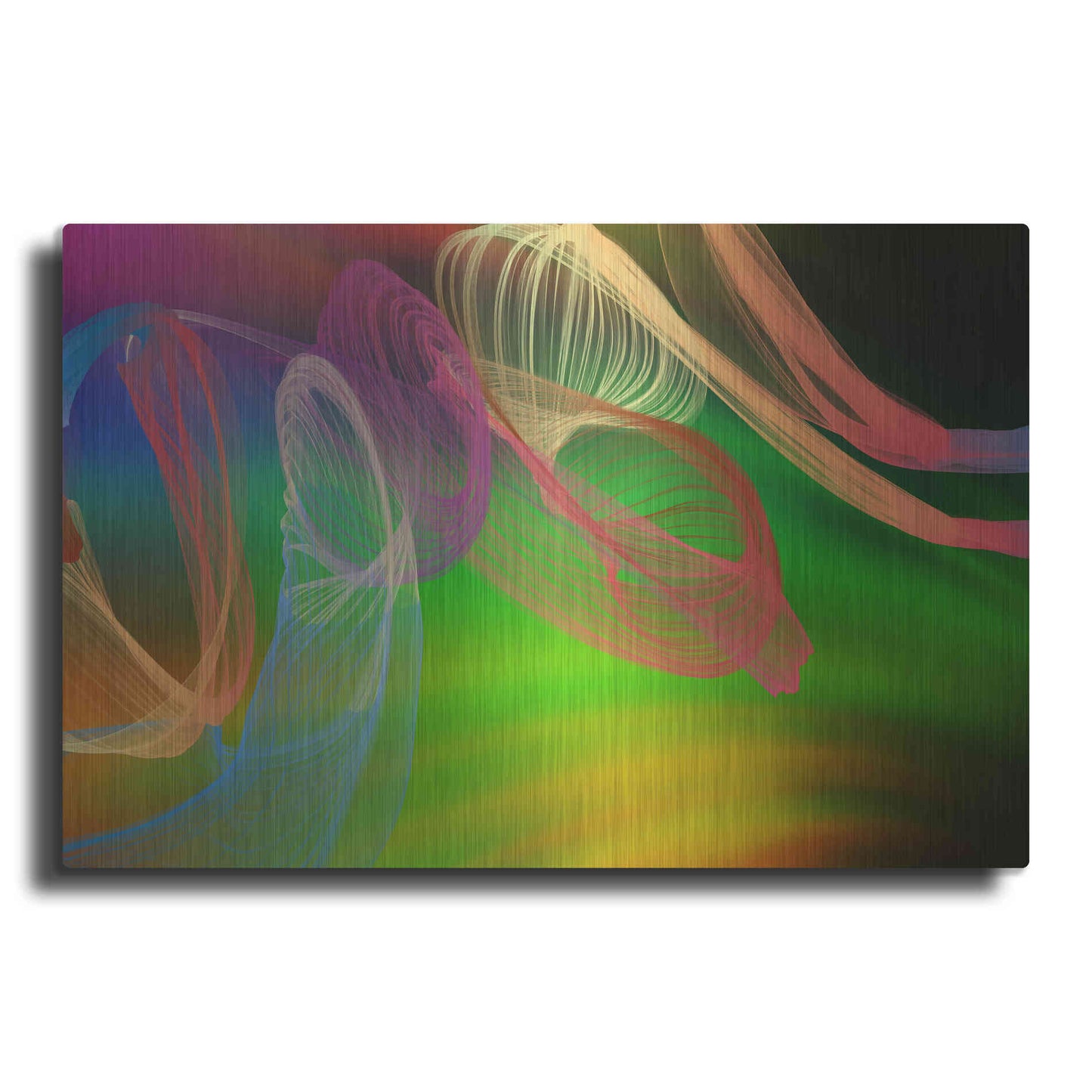 Luxe Metal Art 'Inverted Color In The Lines 3' by Irena Orlov Metal Wall Art