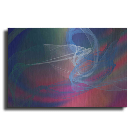 Luxe Metal Art 'Inverted Color In The Lines 4' by Irena Orlov Metal Wall Art