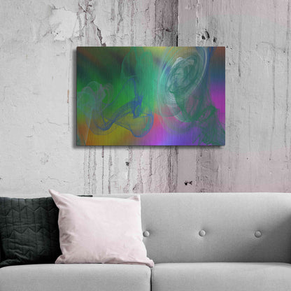 Luxe Metal Art 'Inverted Color In The Lines 5' by Irena Orlov Metal Wall Art,36x24