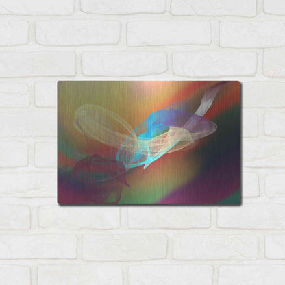 Luxe Metal Art 'Inverted Color In The Lines 6' by Irena Orlov Metal Wall Art,16x12