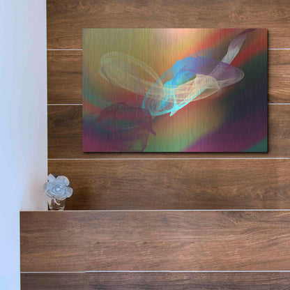 Luxe Metal Art 'Inverted Color In The Lines 6' by Irena Orlov Metal Wall Art,16x12