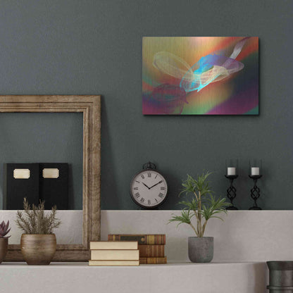 Luxe Metal Art 'Inverted Color In The Lines 6' by Irena Orlov Metal Wall Art,16x12