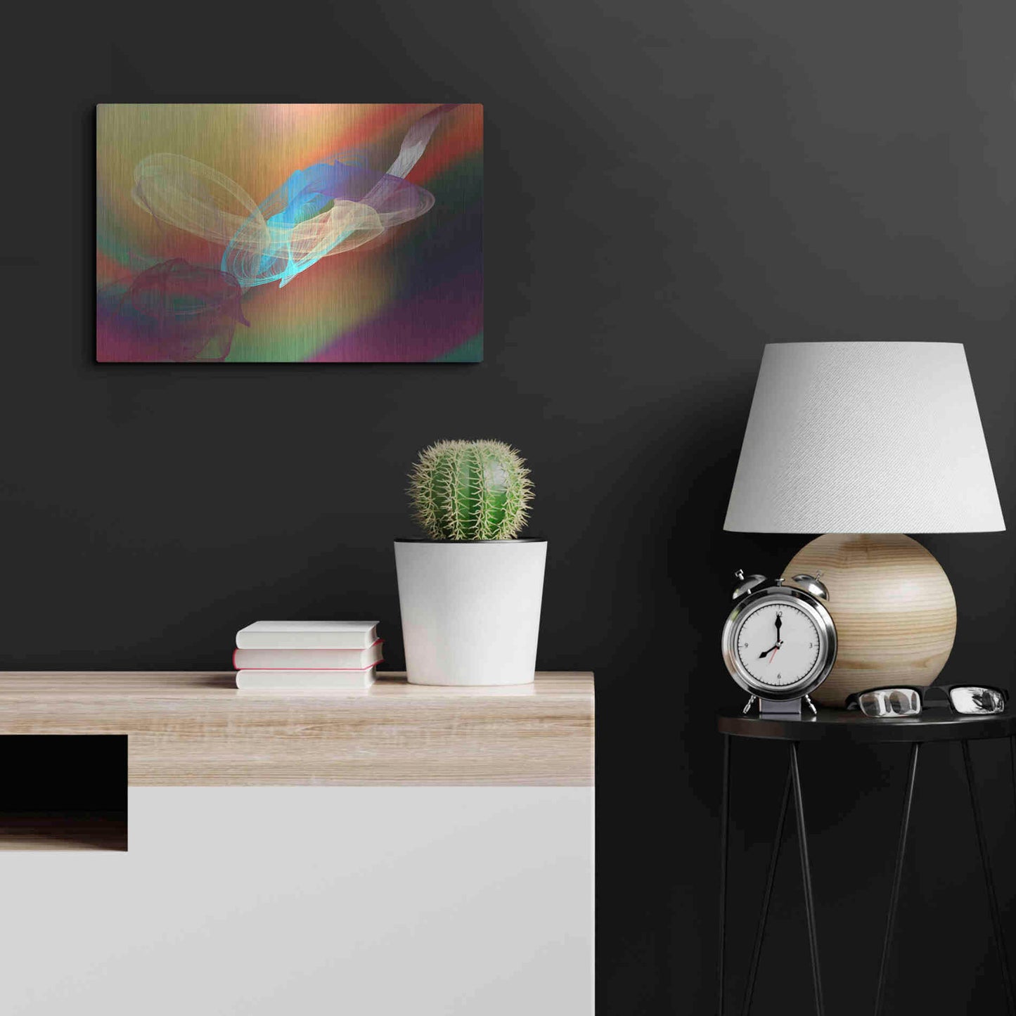 Luxe Metal Art 'Inverted Color In The Lines 6' by Irena Orlov Metal Wall Art,24x16
