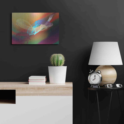 Luxe Metal Art 'Inverted Color In The Lines 6' by Irena Orlov Metal Wall Art,24x16