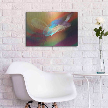 Luxe Metal Art 'Inverted Color In The Lines 6' by Irena Orlov Metal Wall Art,24x16