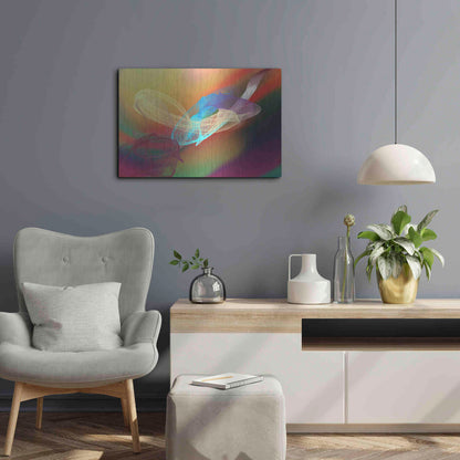 Luxe Metal Art 'Inverted Color In The Lines 6' by Irena Orlov Metal Wall Art,24x16