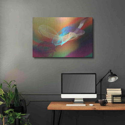 Luxe Metal Art 'Inverted Color In The Lines 6' by Irena Orlov Metal Wall Art,36x24