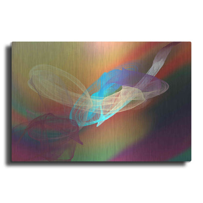 Luxe Metal Art 'Inverted Color In The Lines 6' by Irena Orlov Metal Wall Art