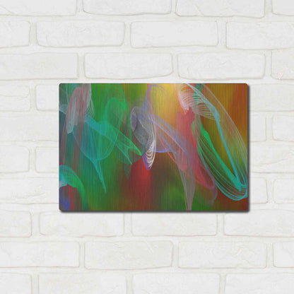 Luxe Metal Art 'Inverted Color In The Lines 7' by Irena Orlov Metal Wall Art,16x12