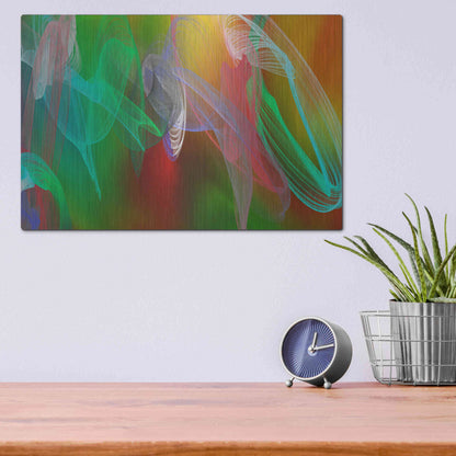 Luxe Metal Art 'Inverted Color In The Lines 7' by Irena Orlov Metal Wall Art,16x12