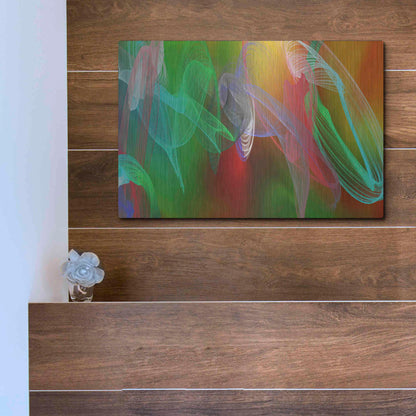 Luxe Metal Art 'Inverted Color In The Lines 7' by Irena Orlov Metal Wall Art,16x12