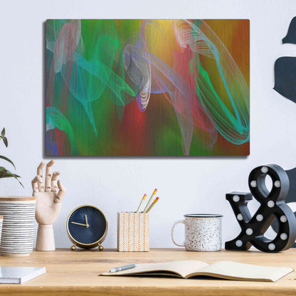 Luxe Metal Art 'Inverted Color In The Lines 7' by Irena Orlov Metal Wall Art,16x12