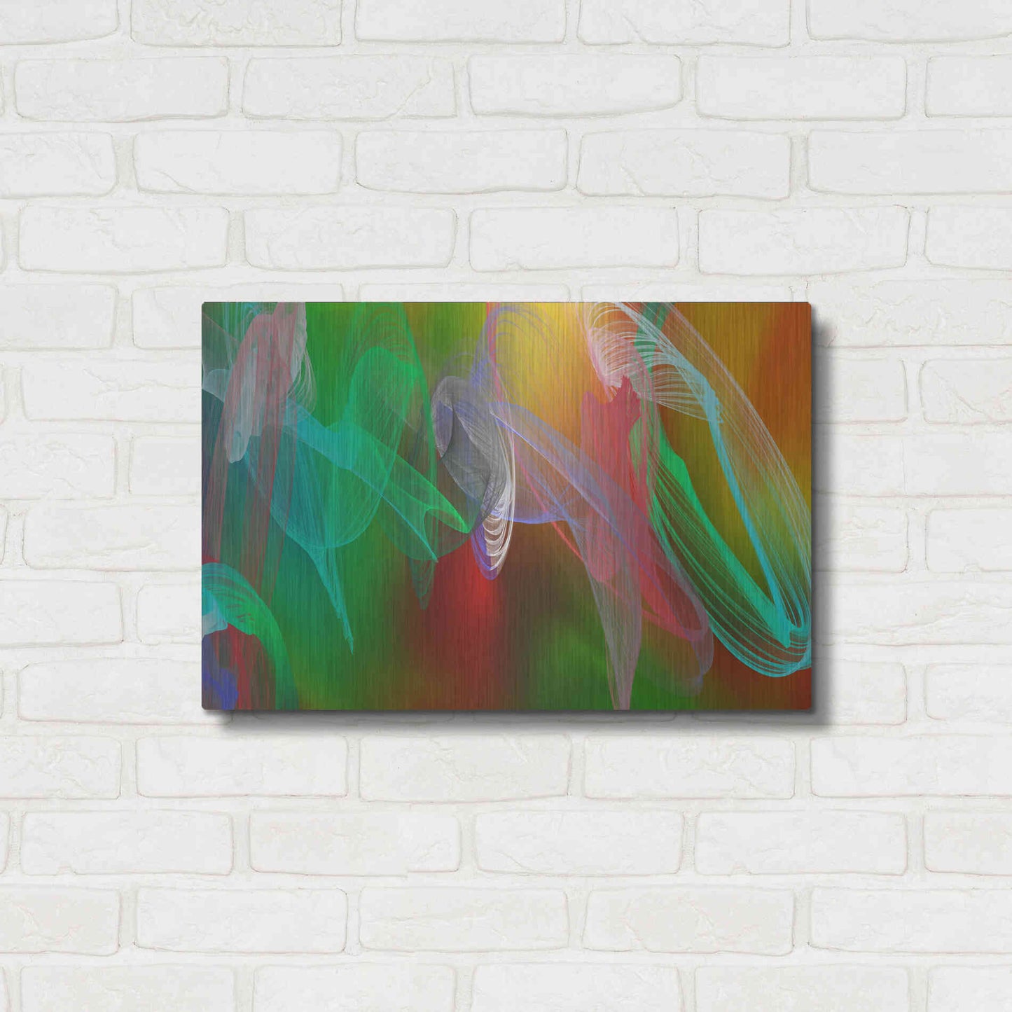 Luxe Metal Art 'Inverted Color In The Lines 7' by Irena Orlov Metal Wall Art,24x16