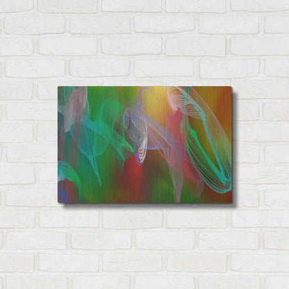 Luxe Metal Art 'Inverted Color In The Lines 7' by Irena Orlov Metal Wall Art,24x16