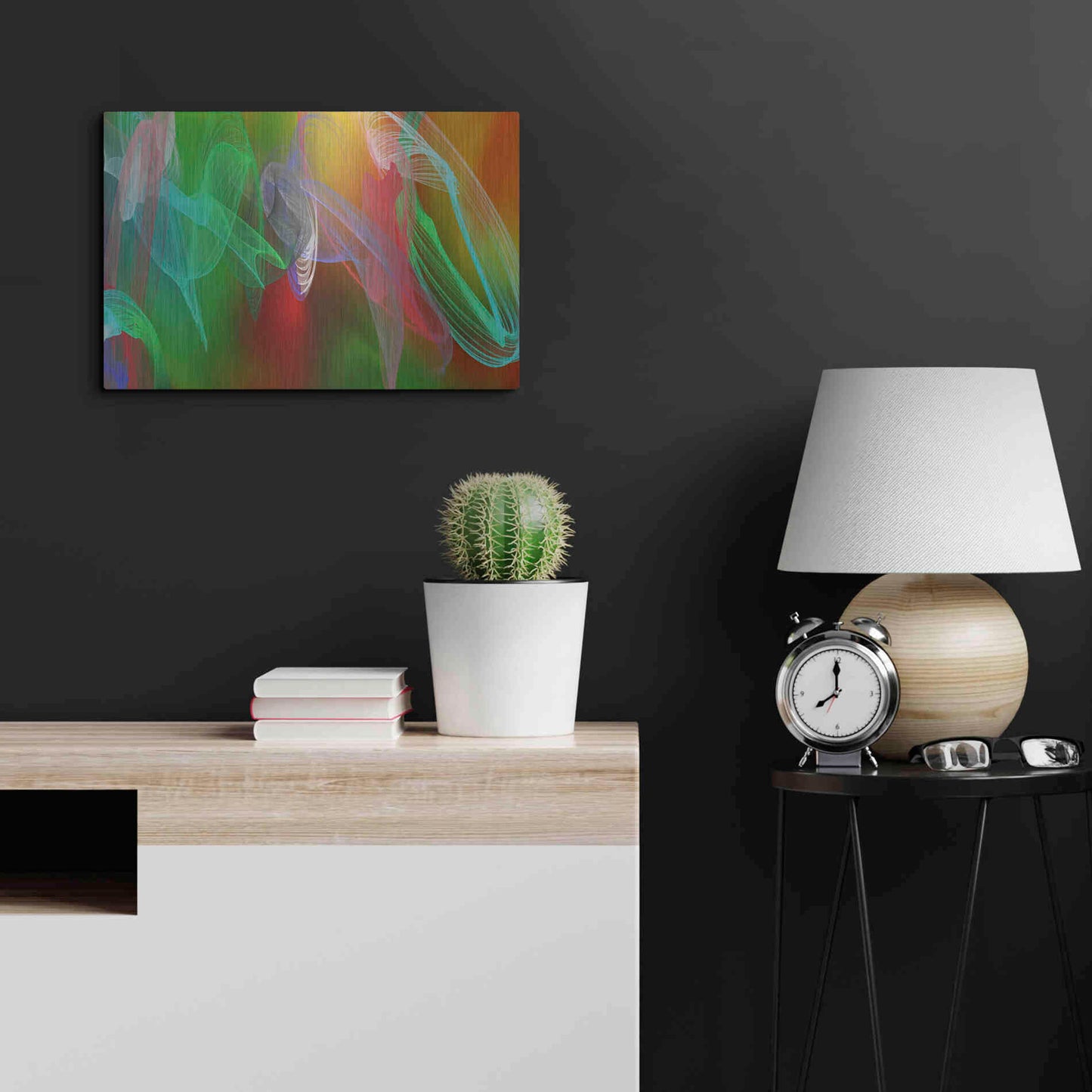 Luxe Metal Art 'Inverted Color In The Lines 7' by Irena Orlov Metal Wall Art,24x16