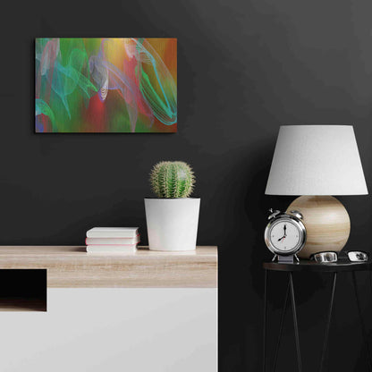 Luxe Metal Art 'Inverted Color In The Lines 7' by Irena Orlov Metal Wall Art,24x16