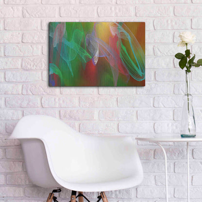 Luxe Metal Art 'Inverted Color In The Lines 7' by Irena Orlov Metal Wall Art,24x16