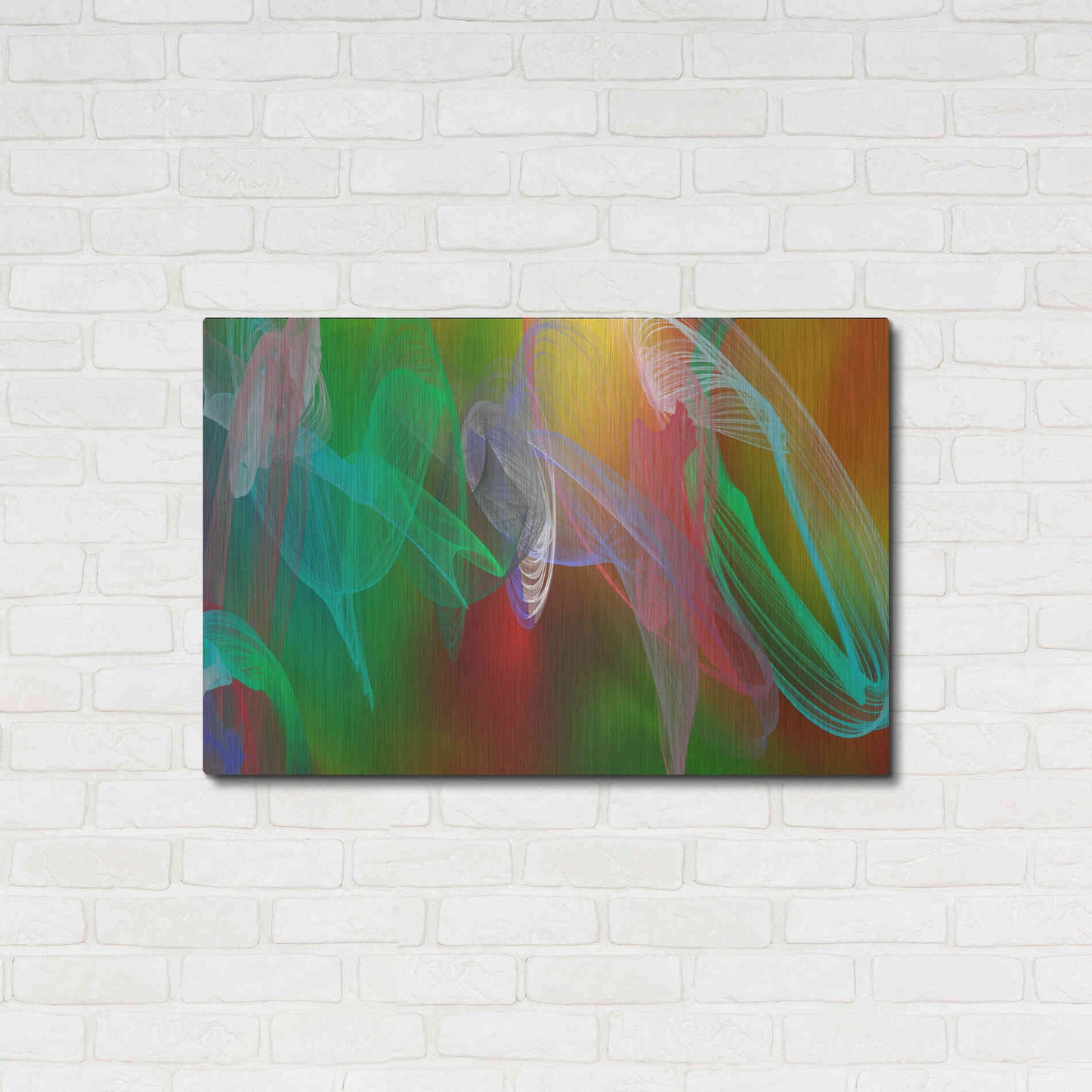 Luxe Metal Art 'Inverted Color In The Lines 7' by Irena Orlov Metal Wall Art,36x24