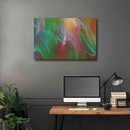 Luxe Metal Art 'Inverted Color In The Lines 7' by Irena Orlov Metal Wall Art,36x24