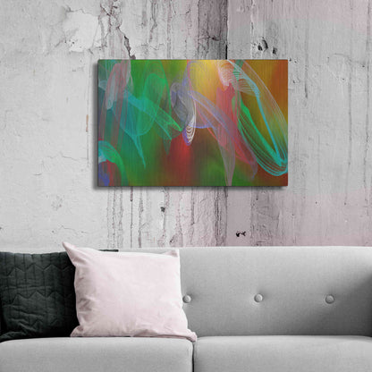 Luxe Metal Art 'Inverted Color In The Lines 7' by Irena Orlov Metal Wall Art,36x24