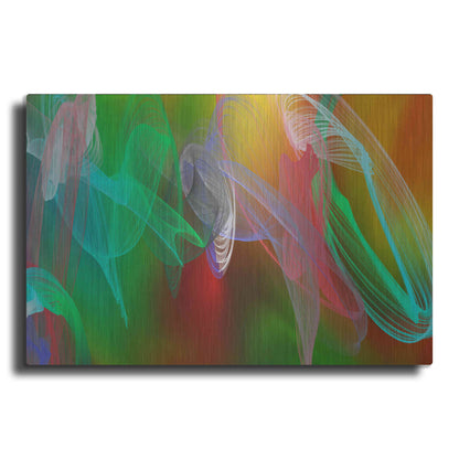 Luxe Metal Art 'Inverted Color In The Lines 7' by Irena Orlov Metal Wall Art