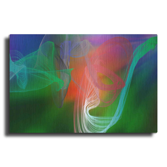 Luxe Metal Art 'Inverted Color In The Lines 8' by Irena Orlov Metal Wall Art
