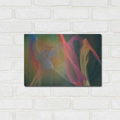Luxe Metal Art 'Inverted Color In The Lines 9' by Irena Orlov Metal Wall Art,16x12
