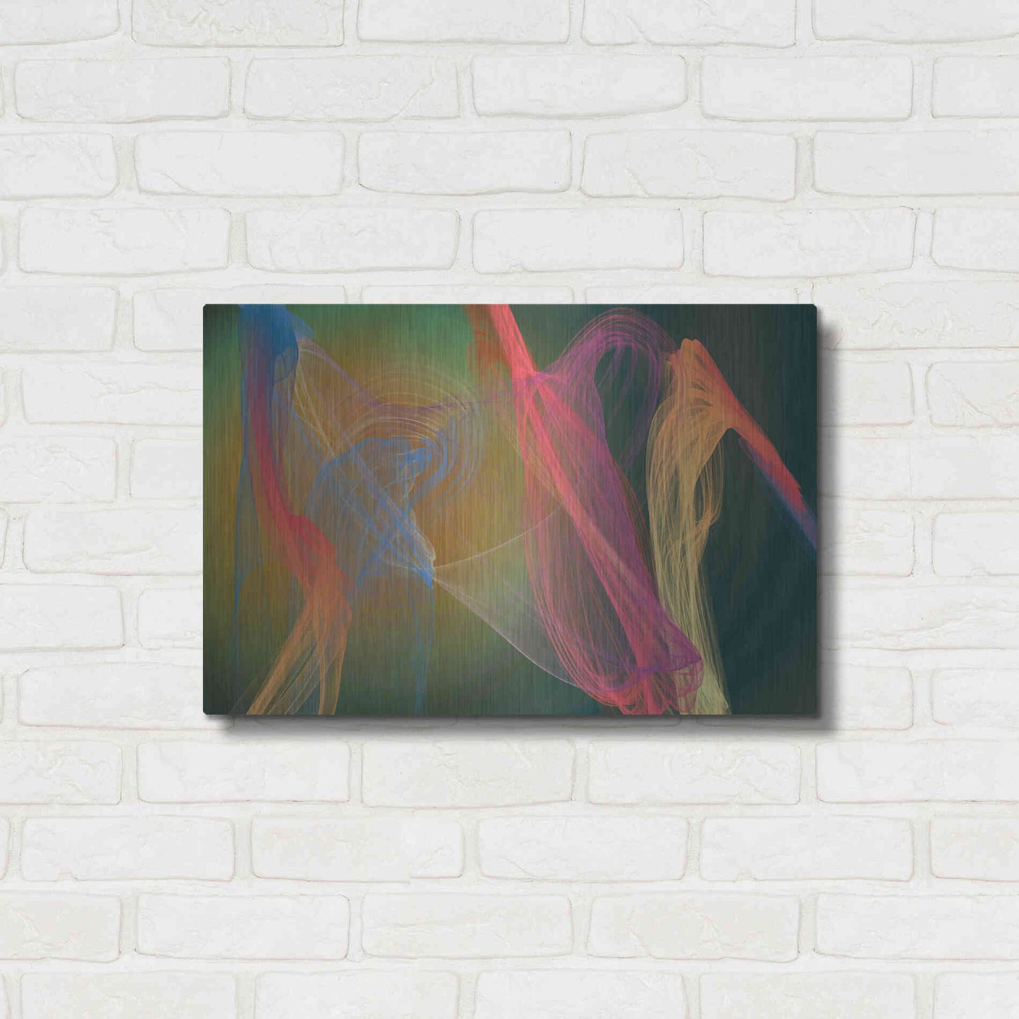 Luxe Metal Art 'Inverted Color In The Lines 9' by Irena Orlov Metal Wall Art,24x16