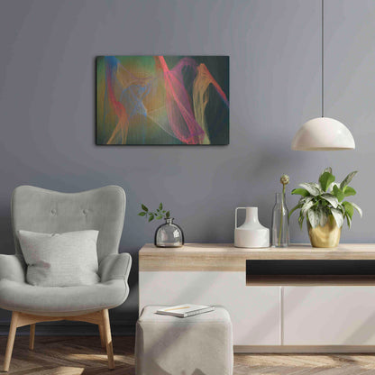 Luxe Metal Art 'Inverted Color In The Lines 9' by Irena Orlov Metal Wall Art,24x16