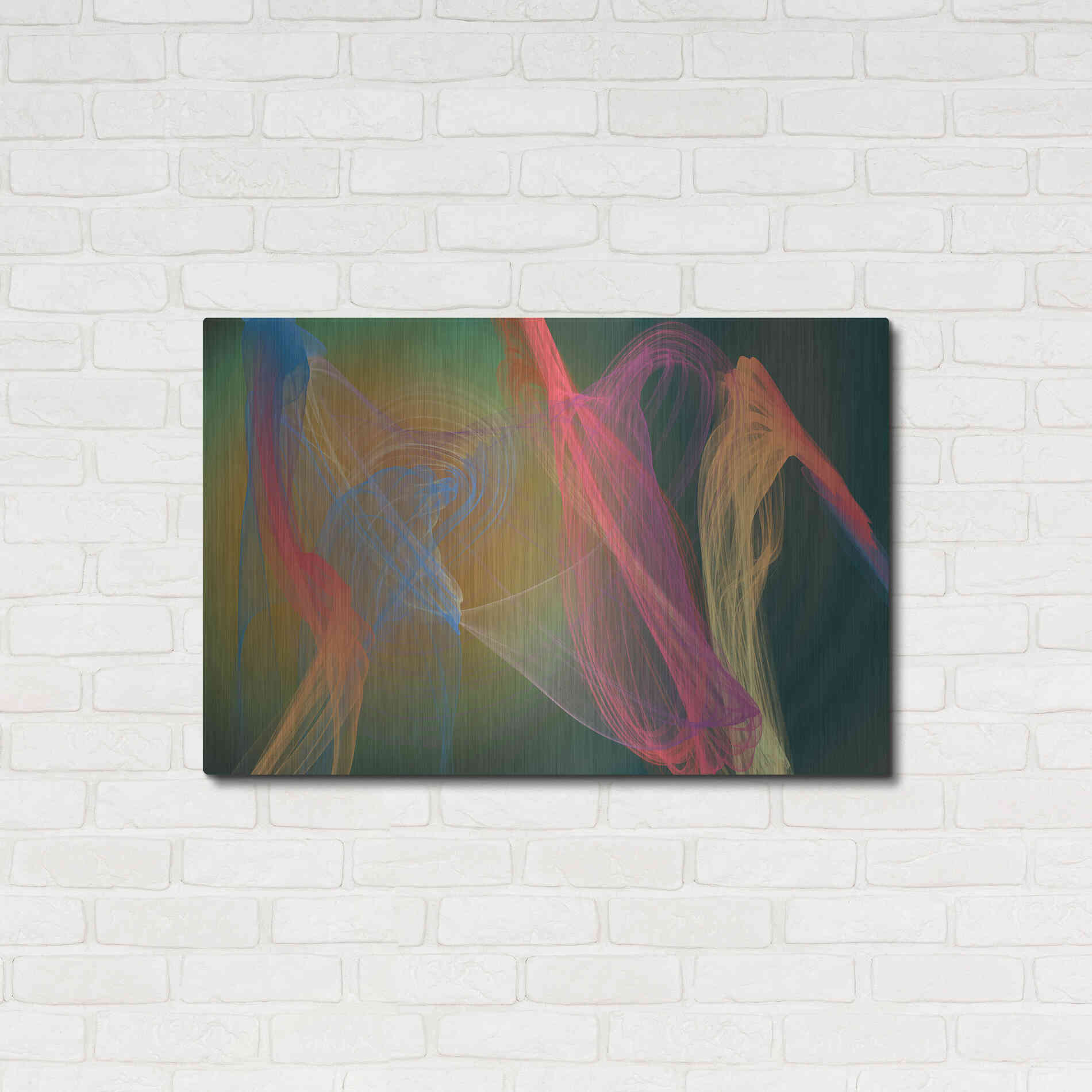 Luxe Metal Art 'Inverted Color In The Lines 9' by Irena Orlov Metal Wall Art,36x24