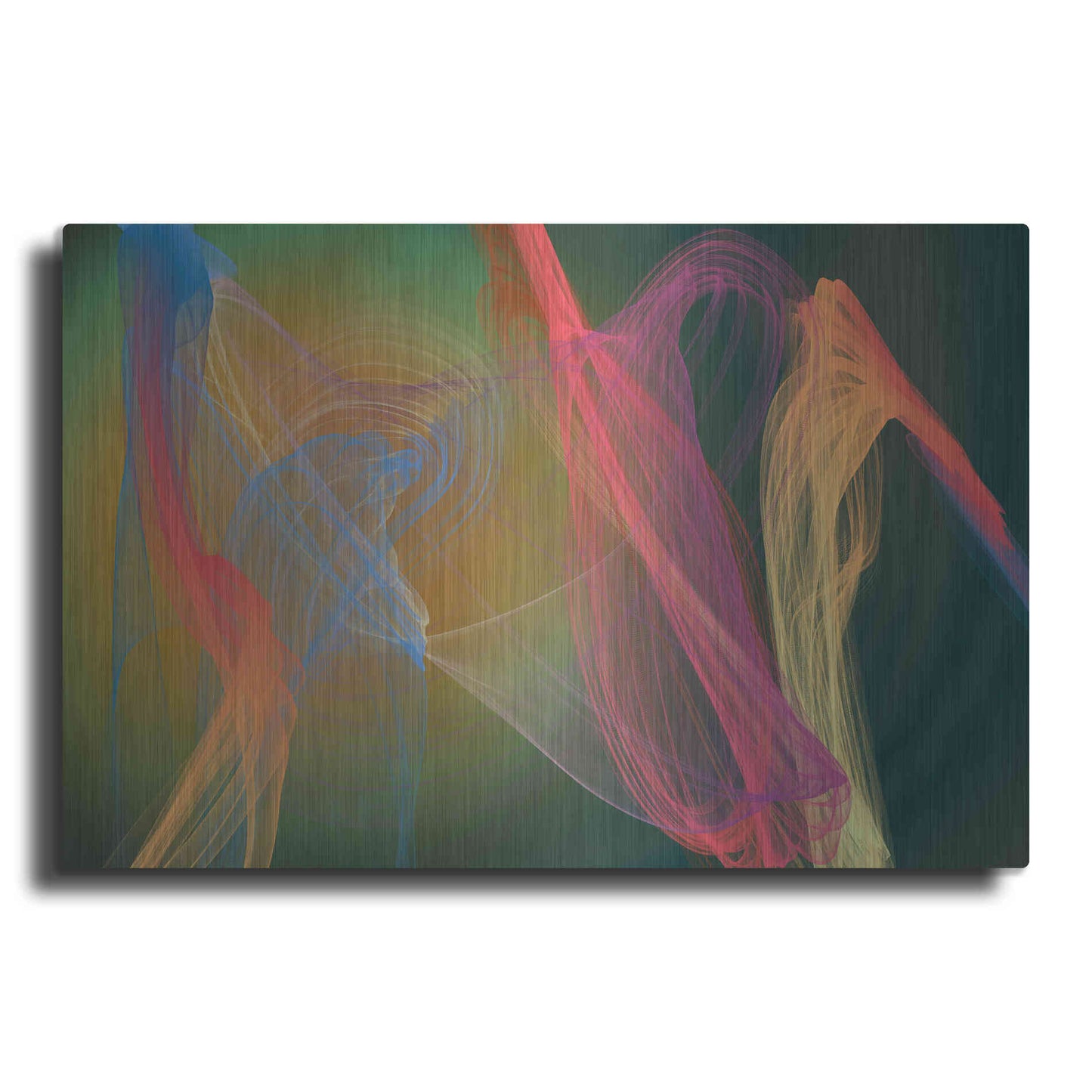 Luxe Metal Art 'Inverted Color In The Lines 9' by Irena Orlov Metal Wall Art