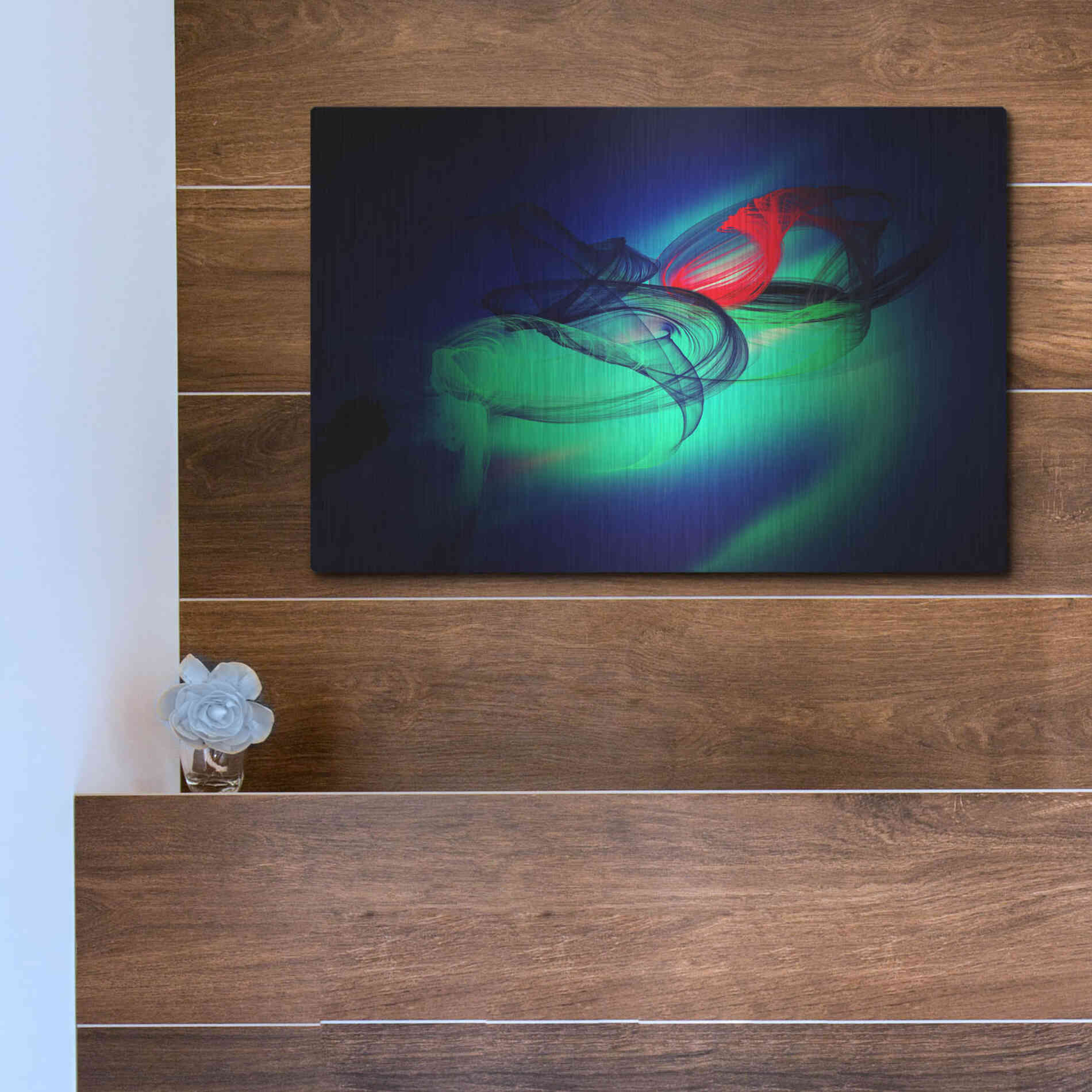 Luxe Metal Art 'Color In The Lines 12' by Irena Orlov, Metal Wall Art,16x12