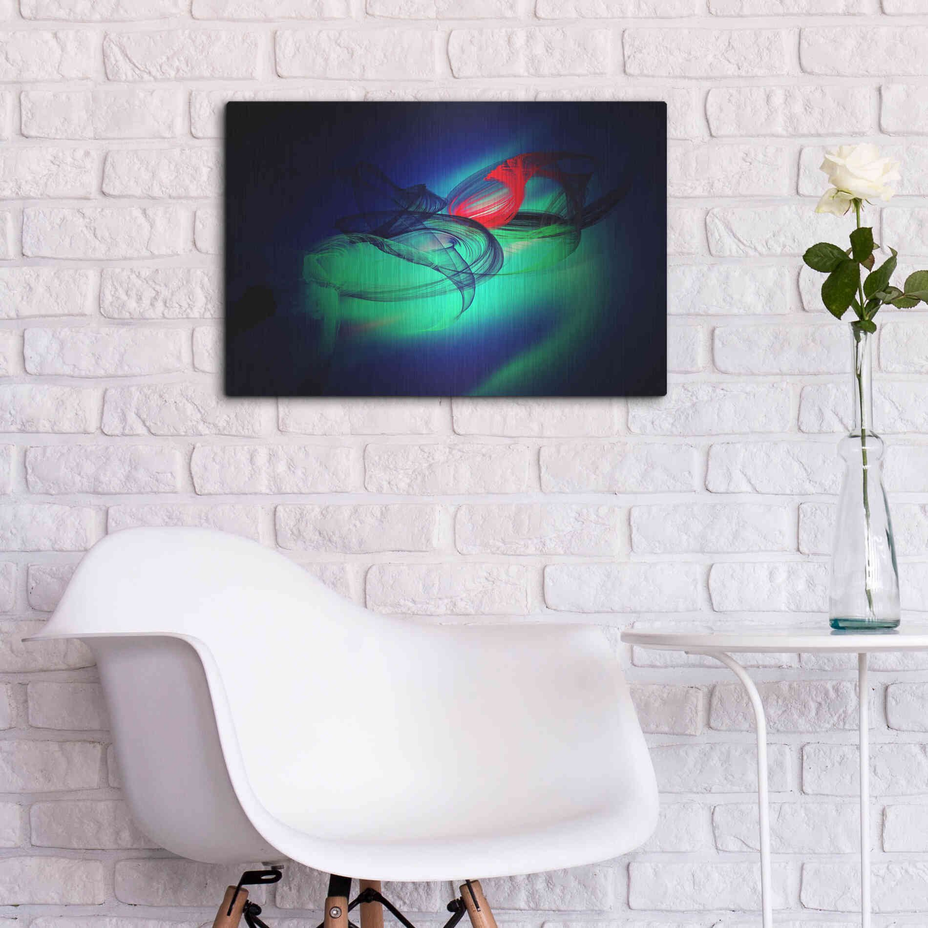 Luxe Metal Art 'Color In The Lines 12' by Irena Orlov, Metal Wall Art,24x16