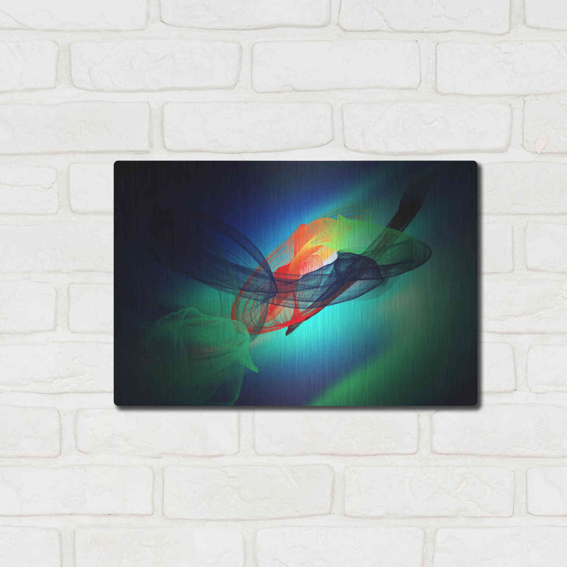 Luxe Metal Art 'Color In The Lines 13' by Irena Orlov, Metal Wall Art,16x12