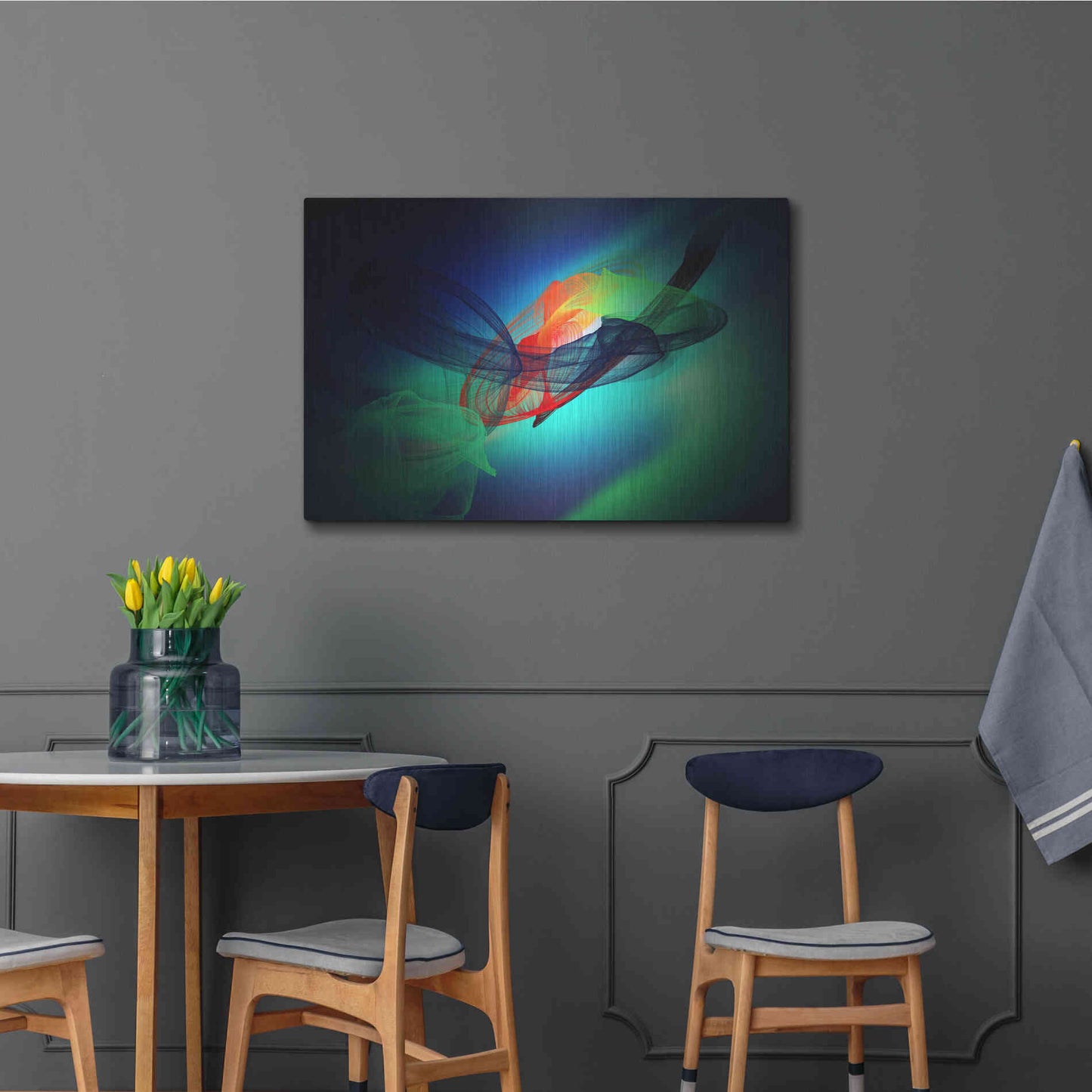 Luxe Metal Art 'Color In The Lines 13' by Irena Orlov, Metal Wall Art,36x24