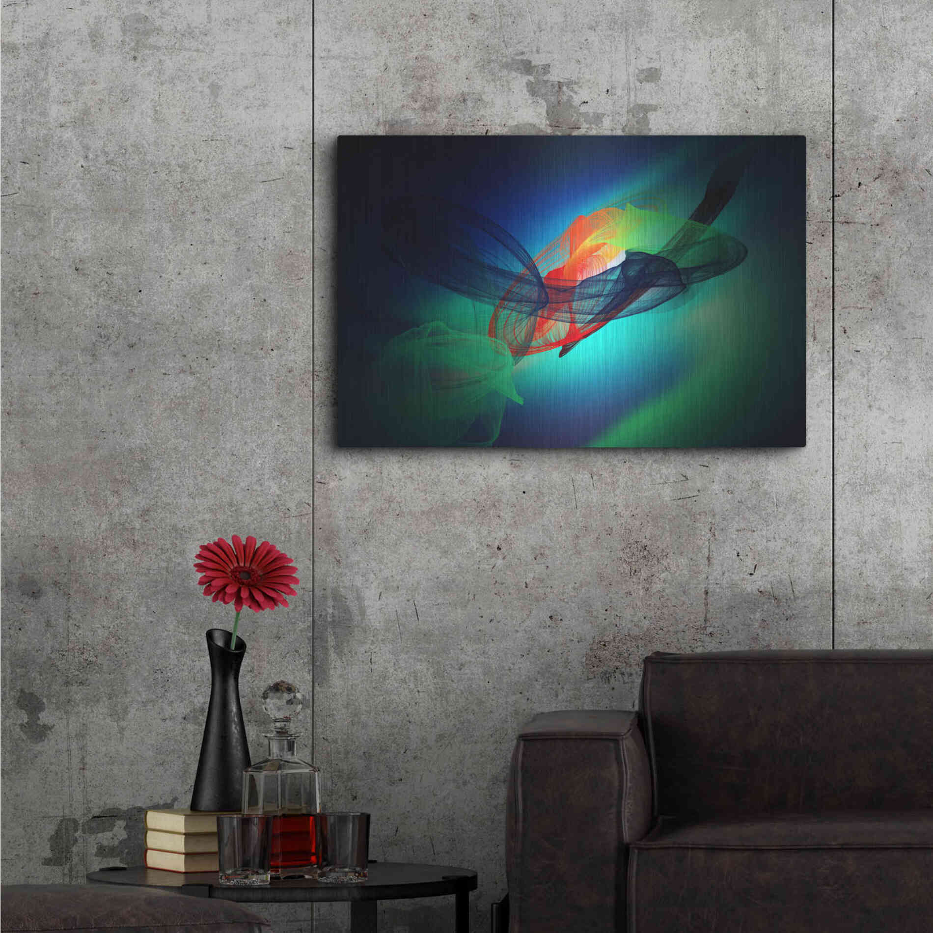 Luxe Metal Art 'Color In The Lines 13' by Irena Orlov, Metal Wall Art,36x24