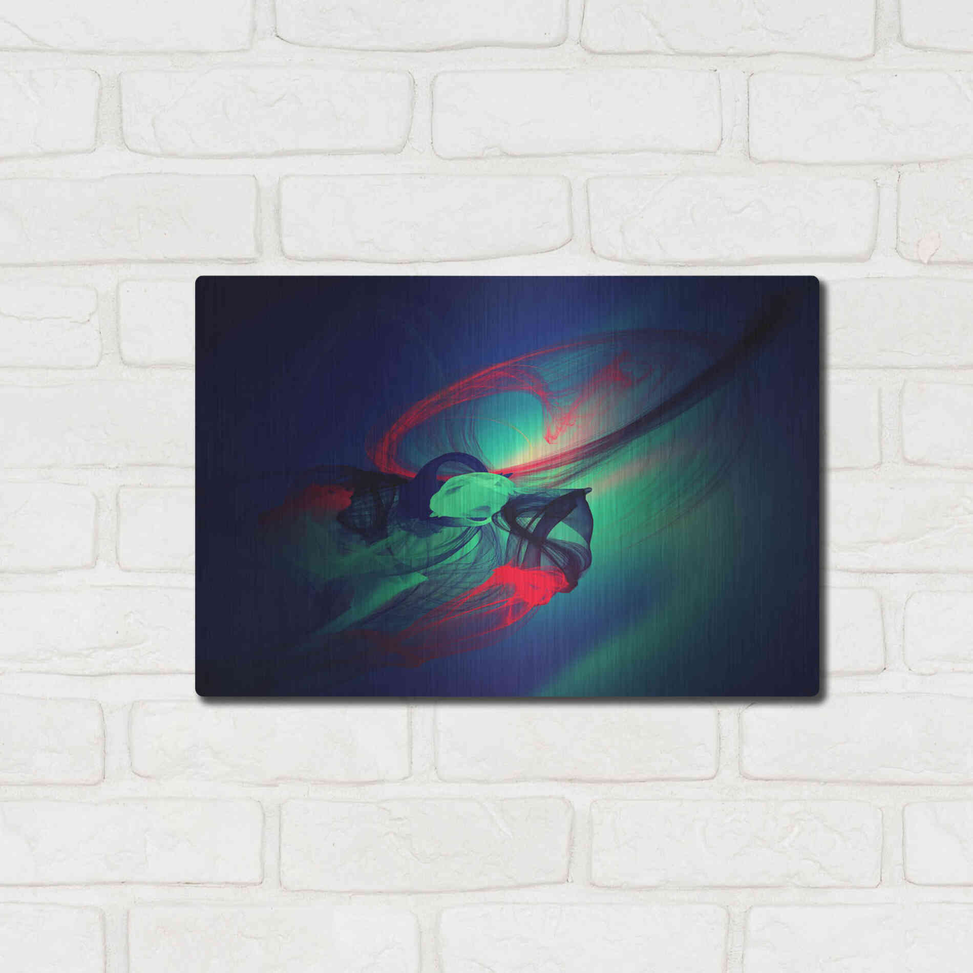 Luxe Metal Art 'Color In The Lines 14' by Irena Orlov, Metal Wall Art,16x12